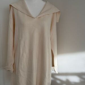 Massimo Dutti cream mini dress